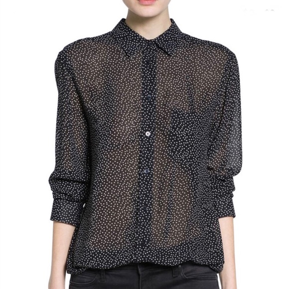 Mango Tops - Printed lightweight blouse Mango Long Sleeve NEW
